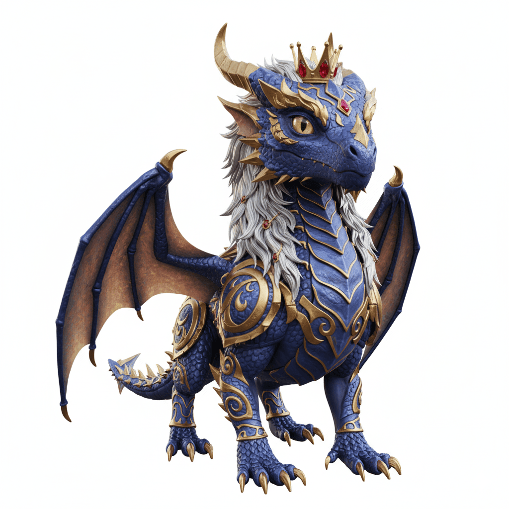 Cute Dragon : Tiny Noble Beast Dragon Creature 3d model
