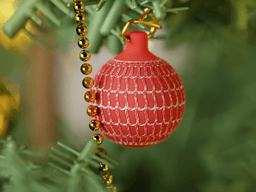 Wavy Christmas Ornament 3d model