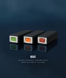 Sushi Stack — Tumble Tower Game 3d model