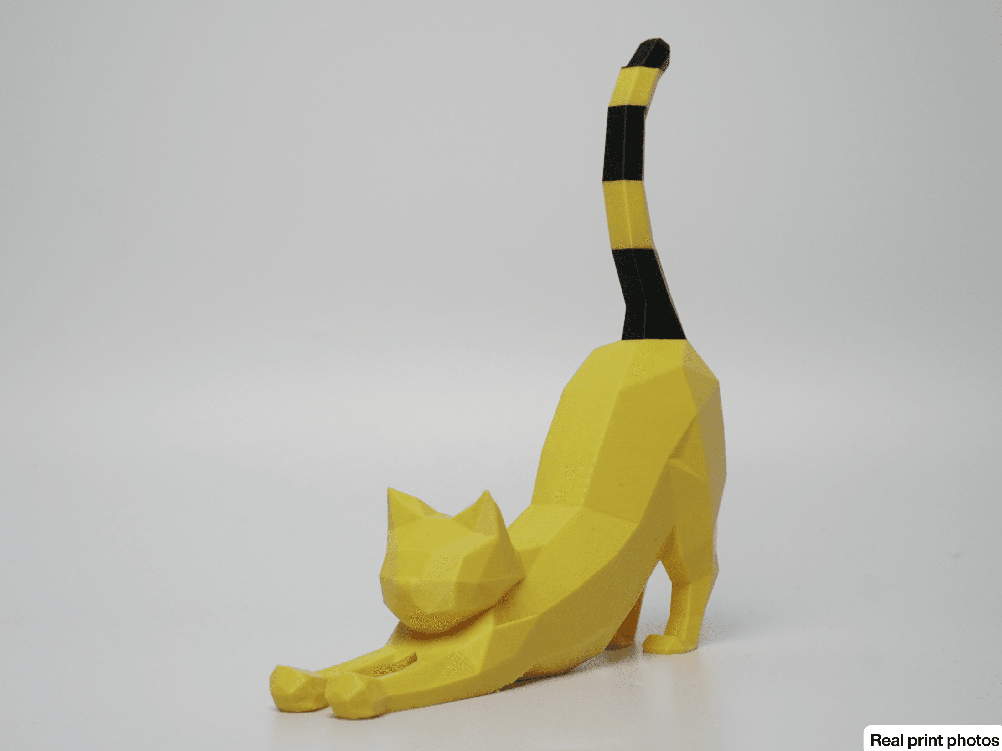 Low Poly Stretching Cat 3d model