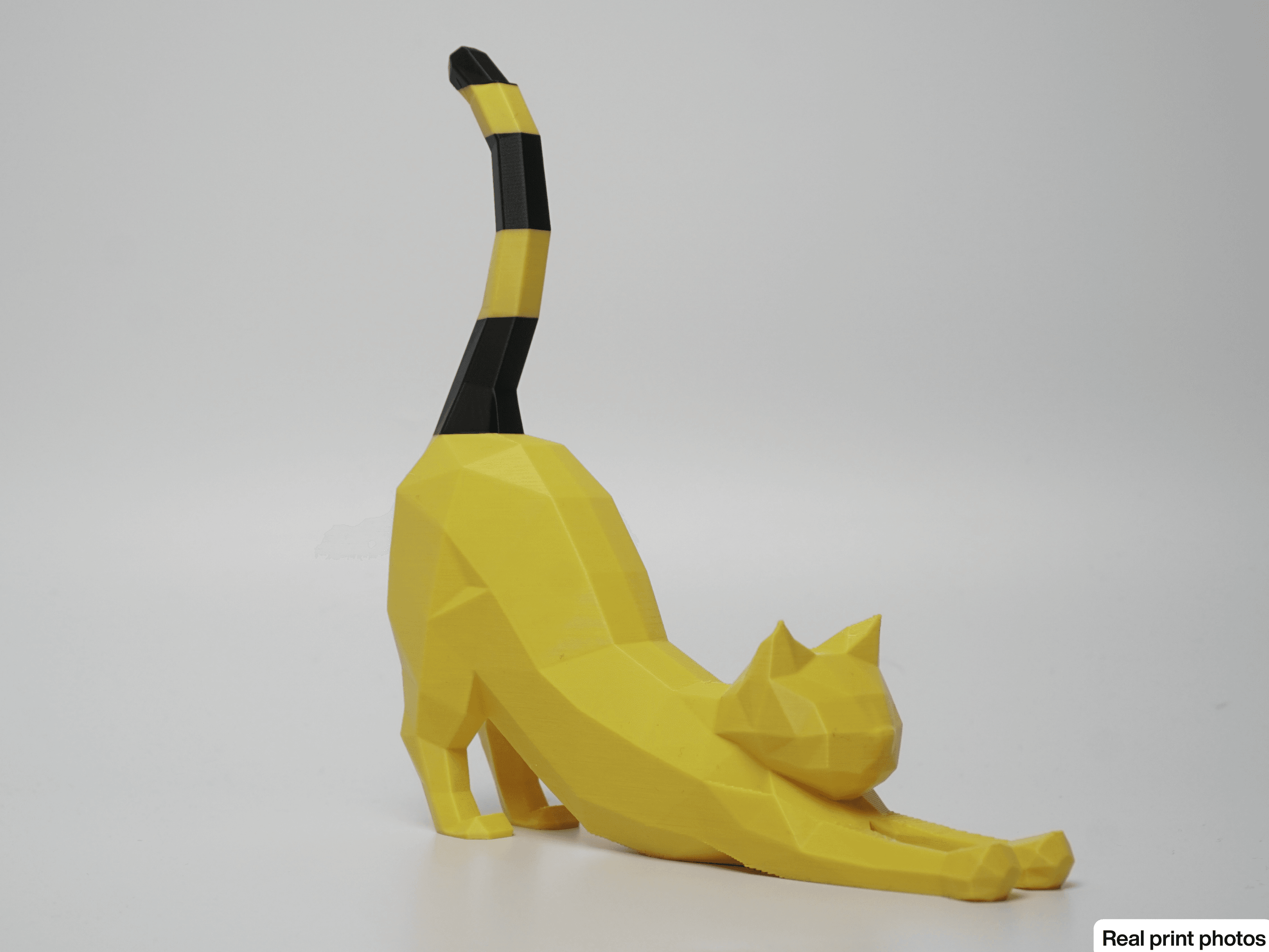 Low Poly Stretching Cat 3d model