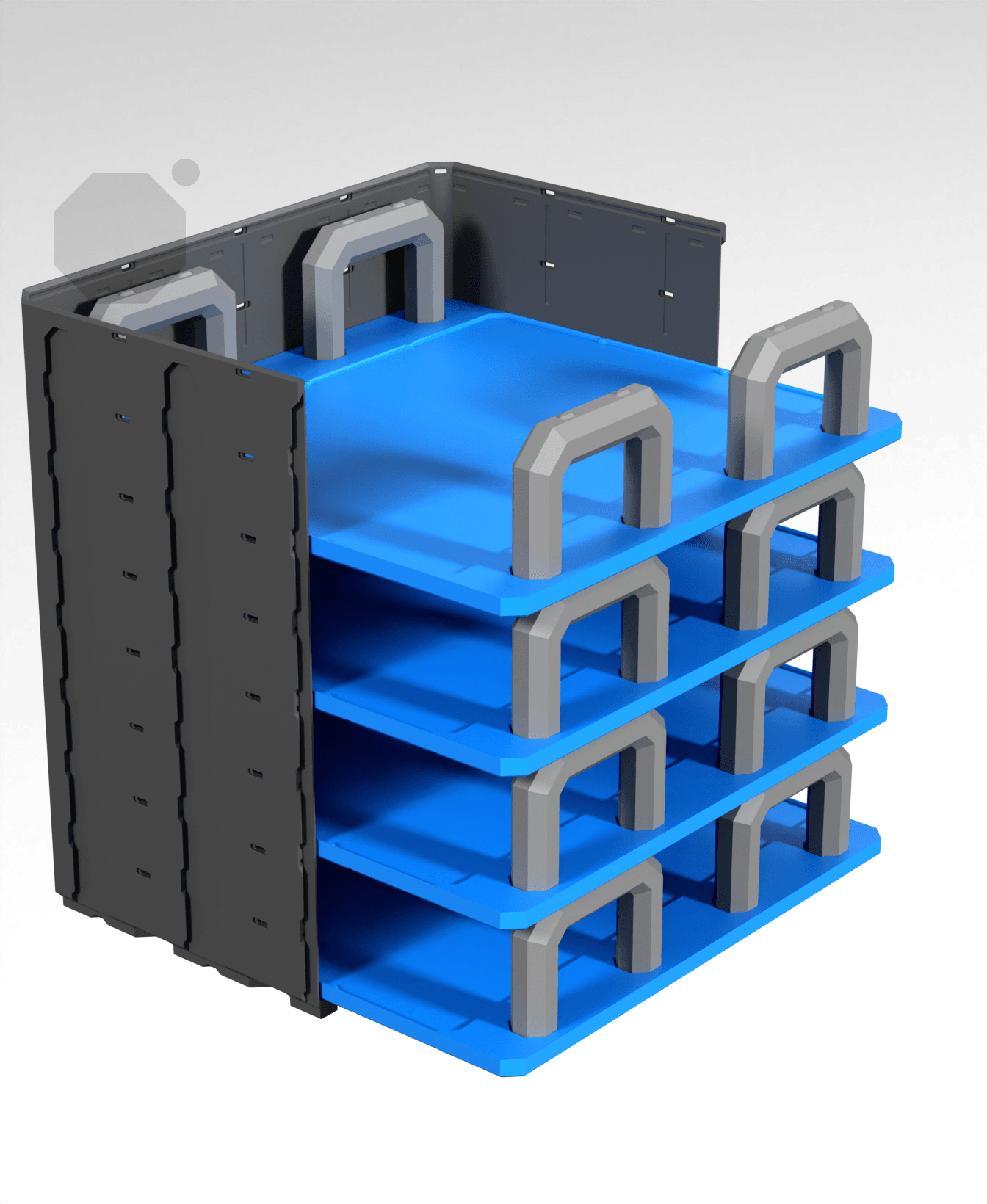 2x4 - Plain - Stacking Plate 3d model