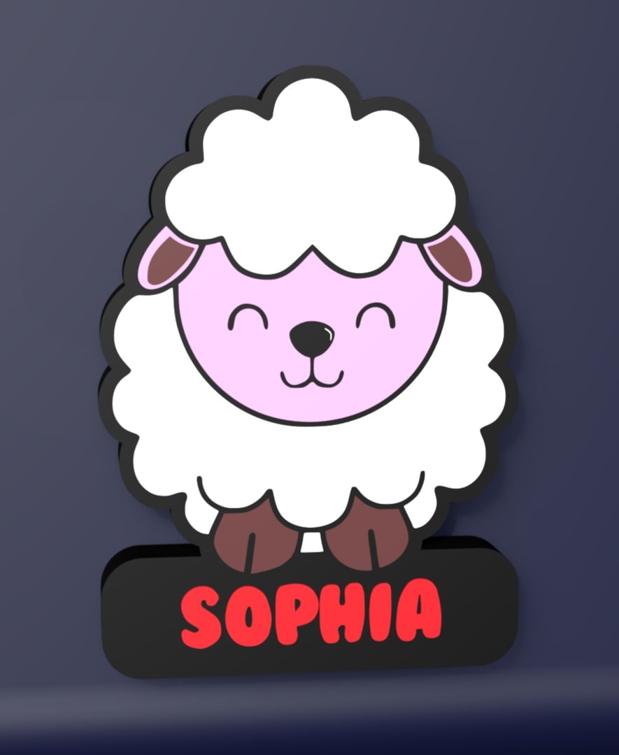 Cute Sheep - LED Strip compatible 3d model