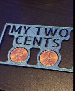 "My two cents" Joke Card 3d model