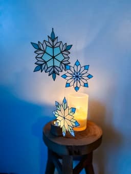 Stained Glass Snowflake Decorations 3d model