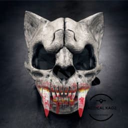 Fangs Skull Mask 2 Parts Movable Jaw 3d model
