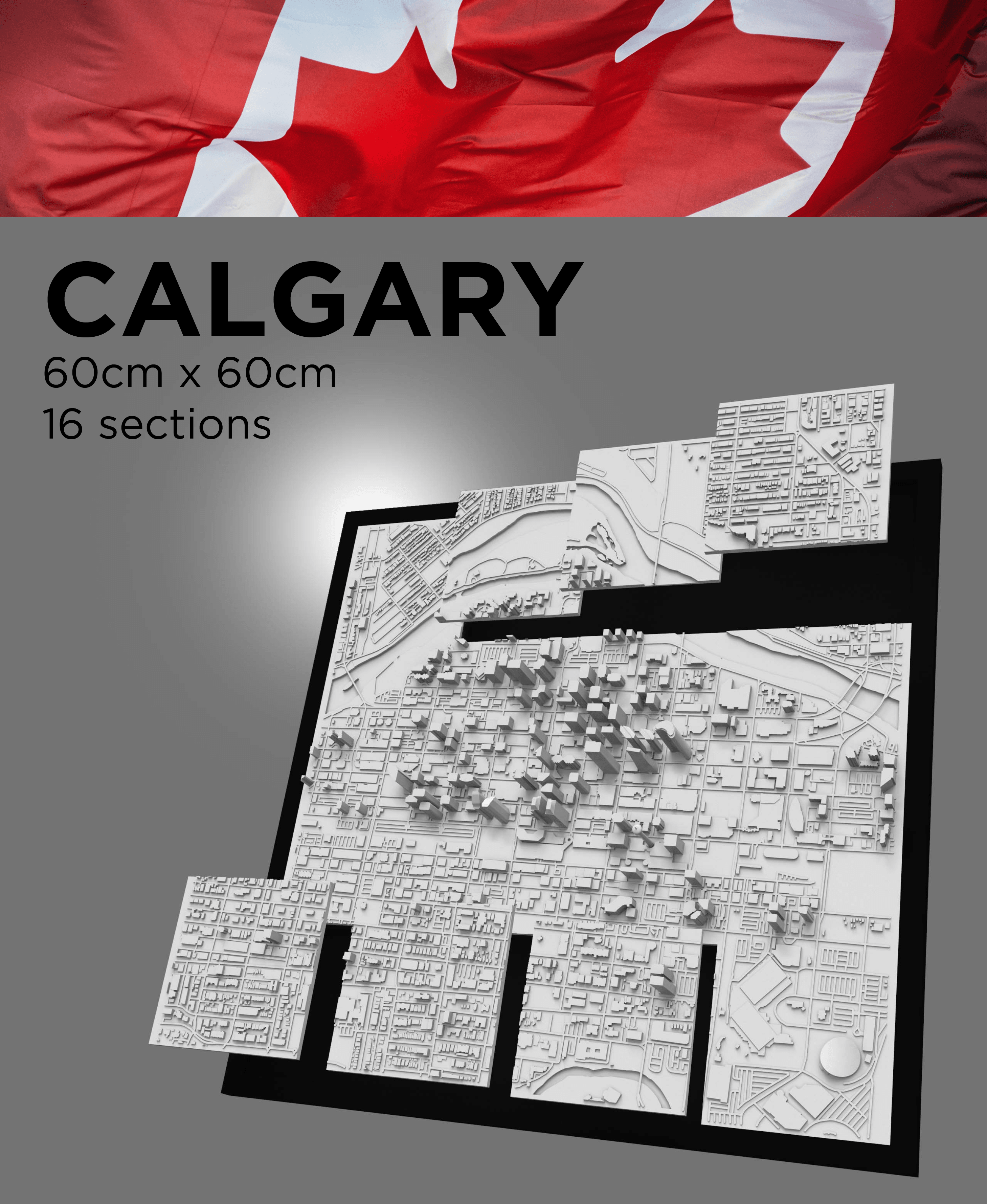 CALGARY, Skyline 3D map 3d model