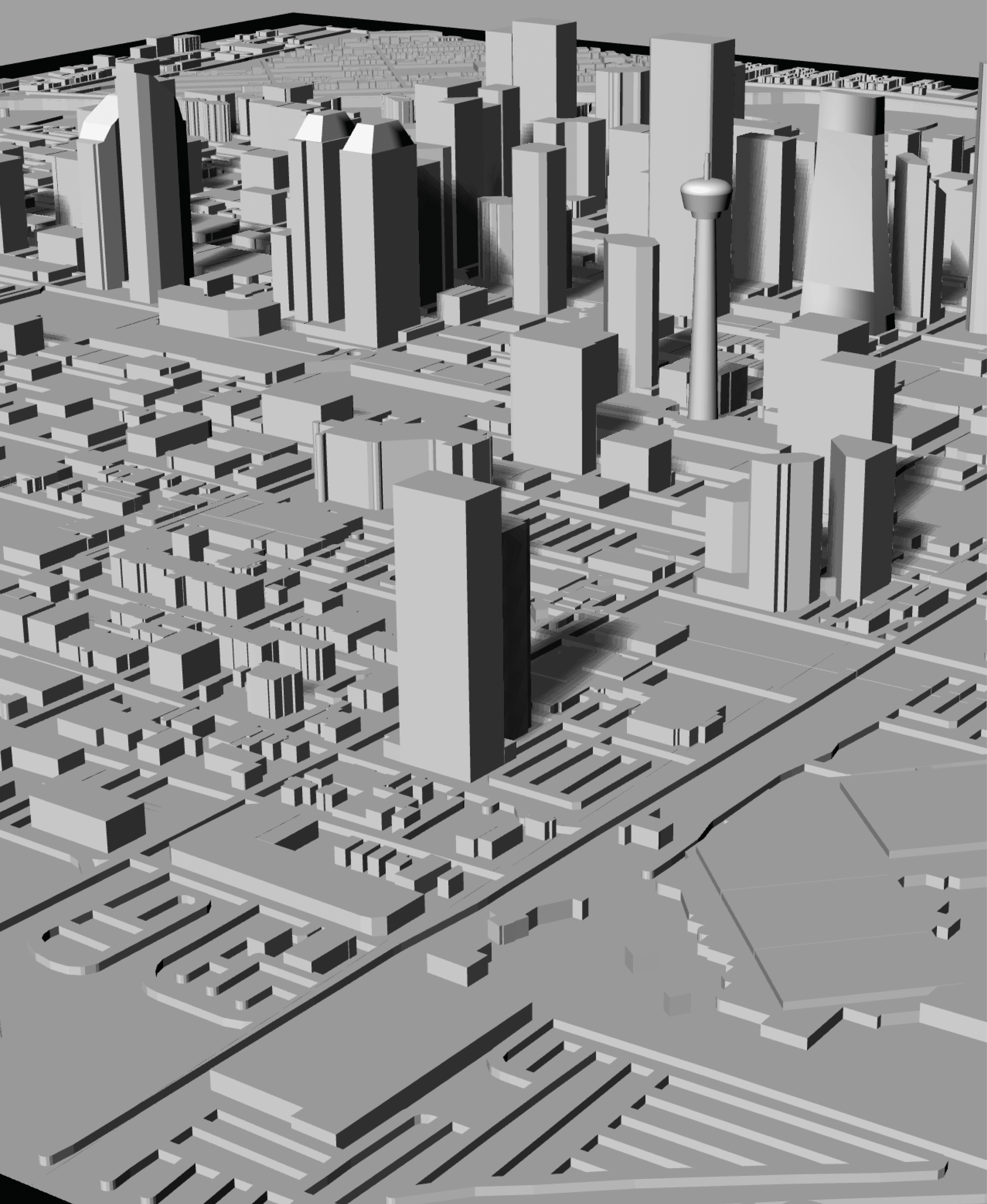 CALGARY, Skyline 3D map 3d model