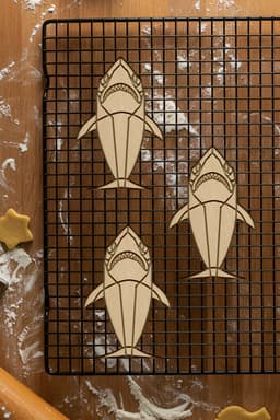 Shark Cookie Cutter, Biscuit Cutter 3d model
