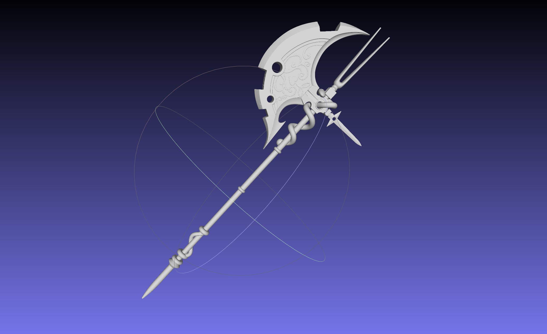 Gate Rory Mercury Axe Printable Assembly 3d model