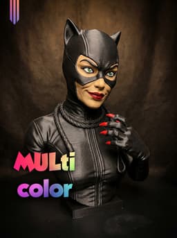 Catwoman Bust 3MF | Comics Multi-Color | Sleek Detail 3d model