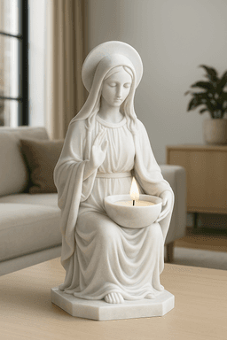 Virgin Mary Candle Holder STL | Religious Tea Light Statue 3d model