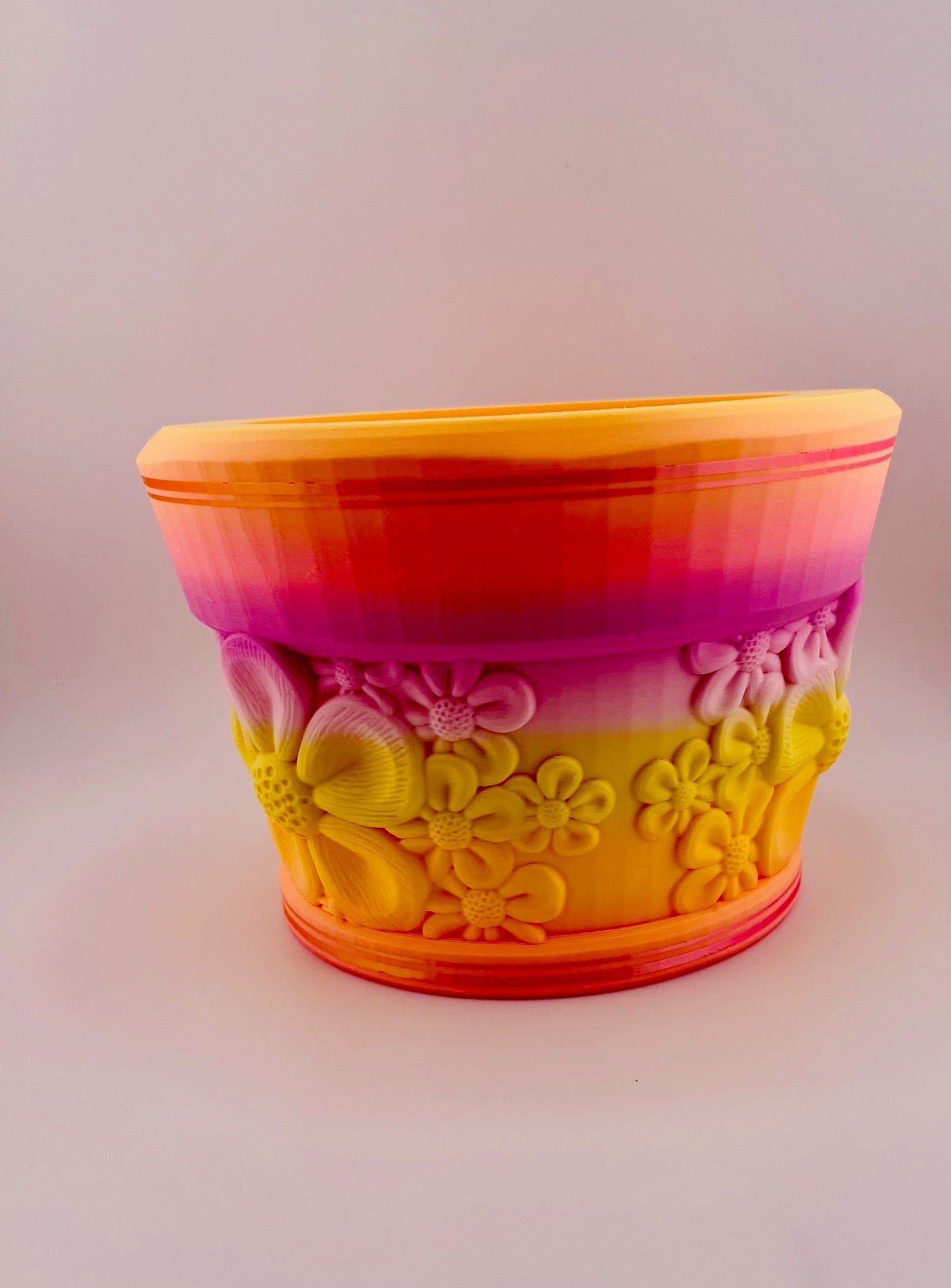 5 Petal Lots of Flowers Pot 3d model