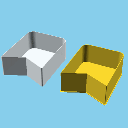 Bookmark, nestable box (v1) 3d model