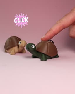 Tortoise Fidget Clicker Keychain 3d model