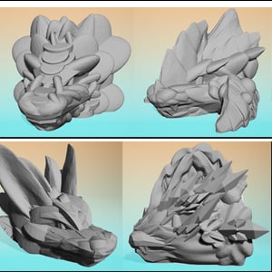 Dragon Head Keychains 3d model