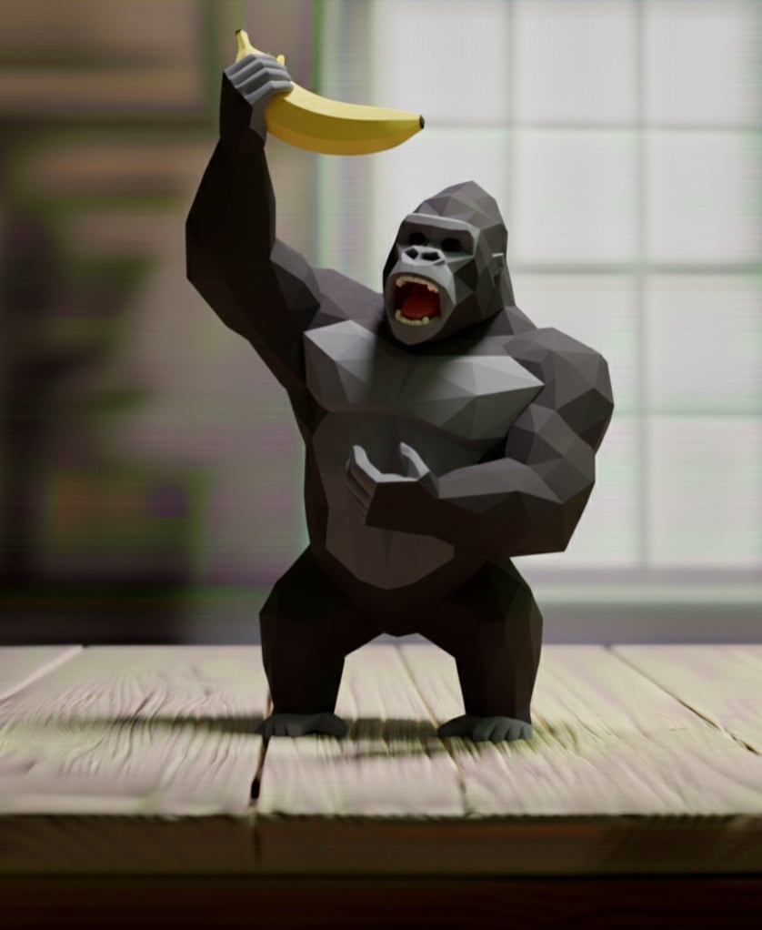 gorilla lowpoly 3d model