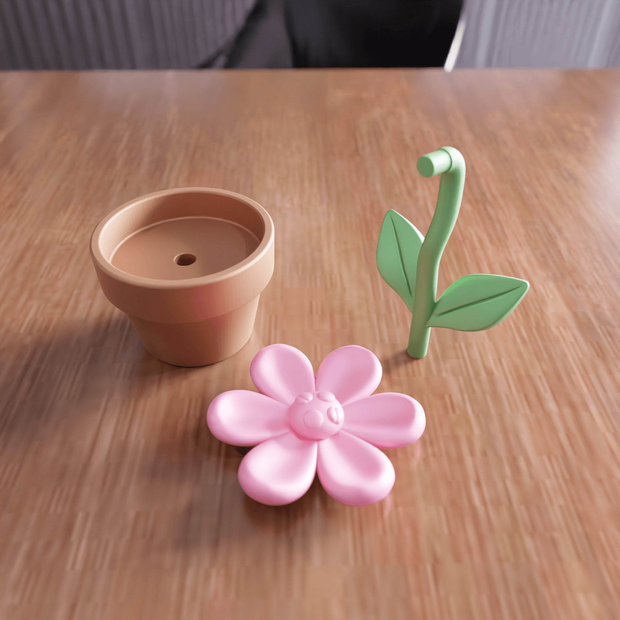 Flower Pot - Decorative Toy Style Planter 3d model