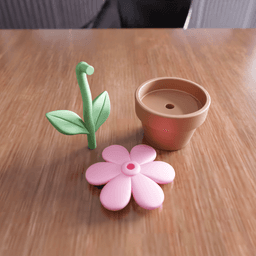Flower Pot - Decorative Toy Style Planter 3d model
