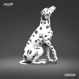 Dalmatian 3D Print Model Pose 04 3d model