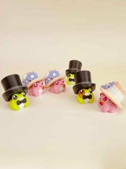 Gilded Age Frog Clicker Keychain Fidget Toy Bundle 3d model
