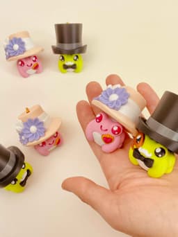 Gilded Age Frog Clicker Keychain Fidget Toy Bundle 3d model