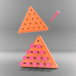 Peg Solitaire- Basic Triangle 3d model