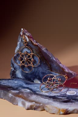 Seed of Life squared Earrings 3d model