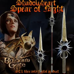 SPEAR OF NIGHT/EVENING BALDURS GATE 3 3d model