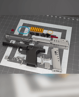 Hand Cannon | Working Toy Blaster 3d model