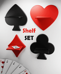 Card Suits Wall Shelf 3d model