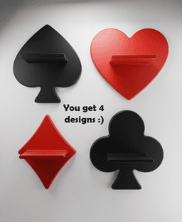 Card Suits Wall Shelf 3d model