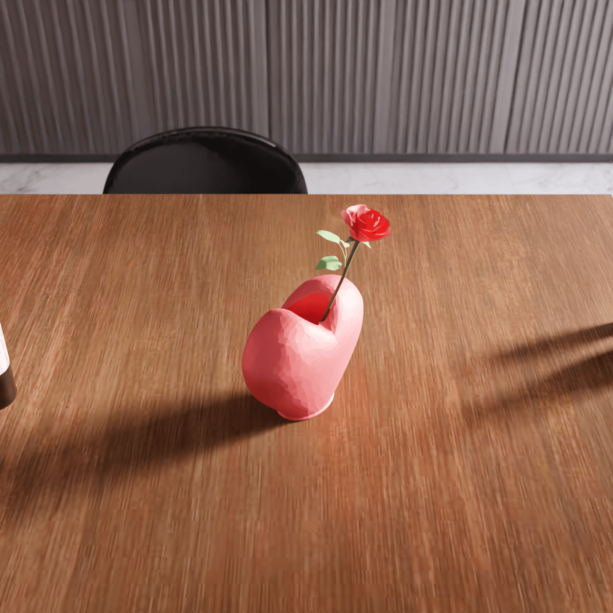Heart Faceted Decorative Vase 3d model