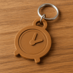 3D Printed Alarm Clock Keychain 3d model