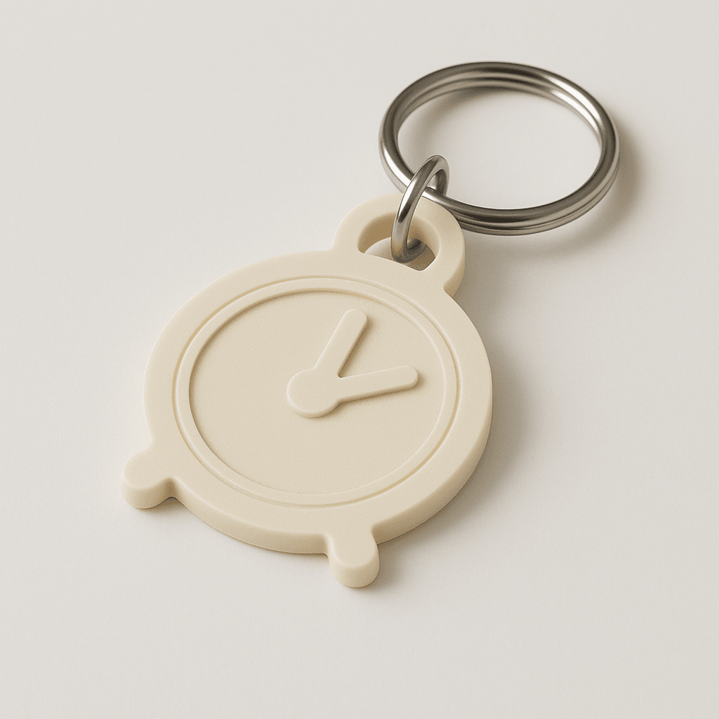 3D Printed Alarm Clock Keychain 3d model