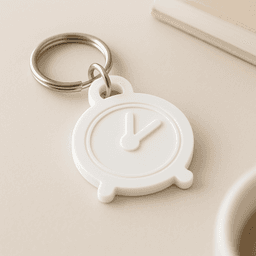 3D Printed Alarm Clock Keychain 3d model