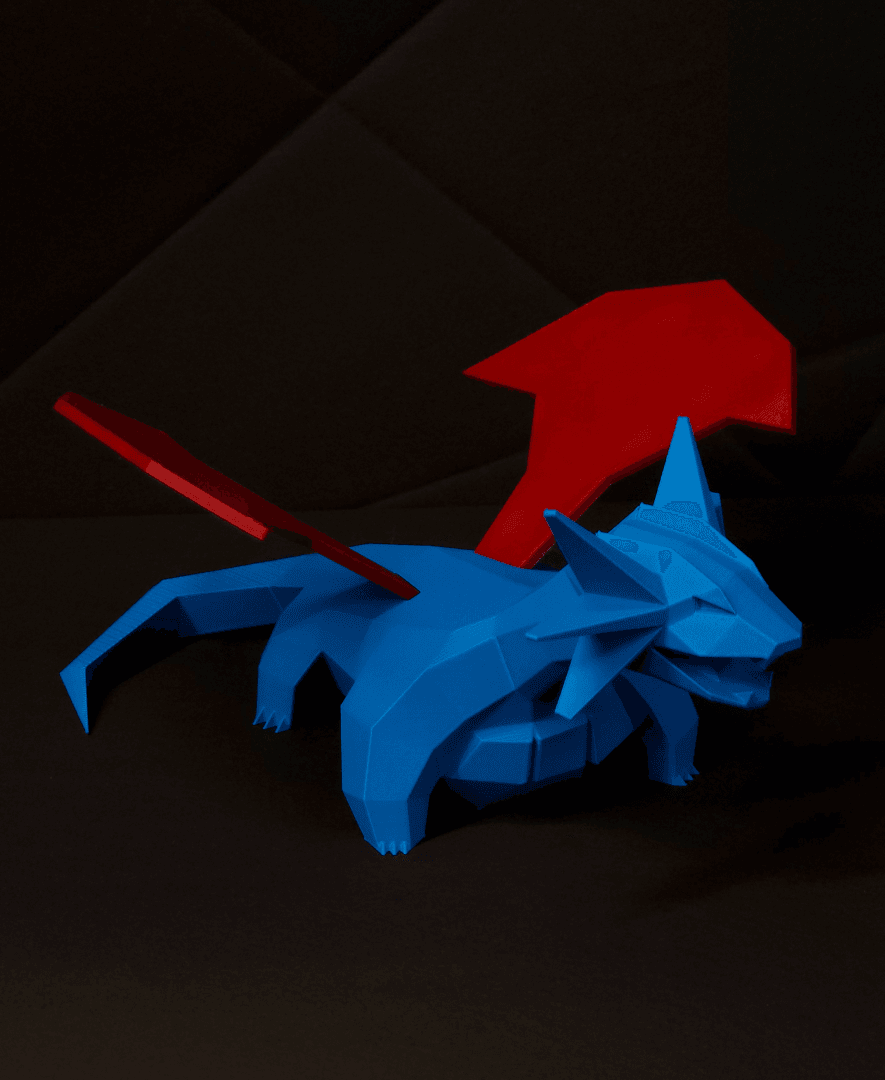Salamence Low Poly Pokemon 3d model