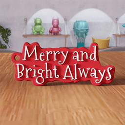 Merry and Bright Always Christmas Keychain 3d model