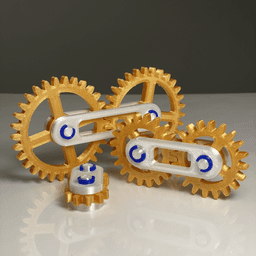 MECHANICAL MODULAR GEARS TOY - GEAR MECHANISM 3d model