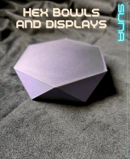 Hex Bowl & Display Set 3d model