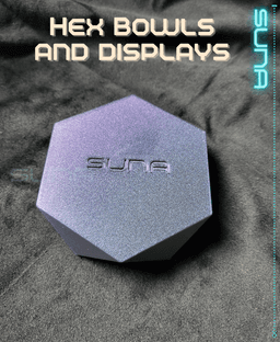 Hex Bowl & Display Set 3d model