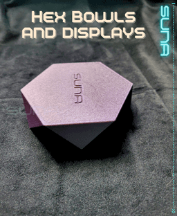 Hex Bowl & Display Set 3d model