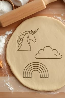 Unicorn Set Cookie Cutter, Biscuit Cutter 3d model