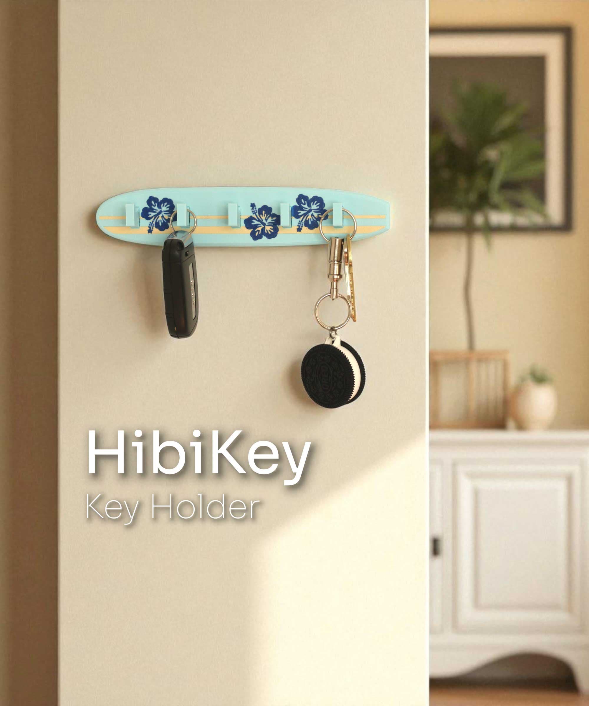 HibiKey - Surfboard Key Holder 3d model