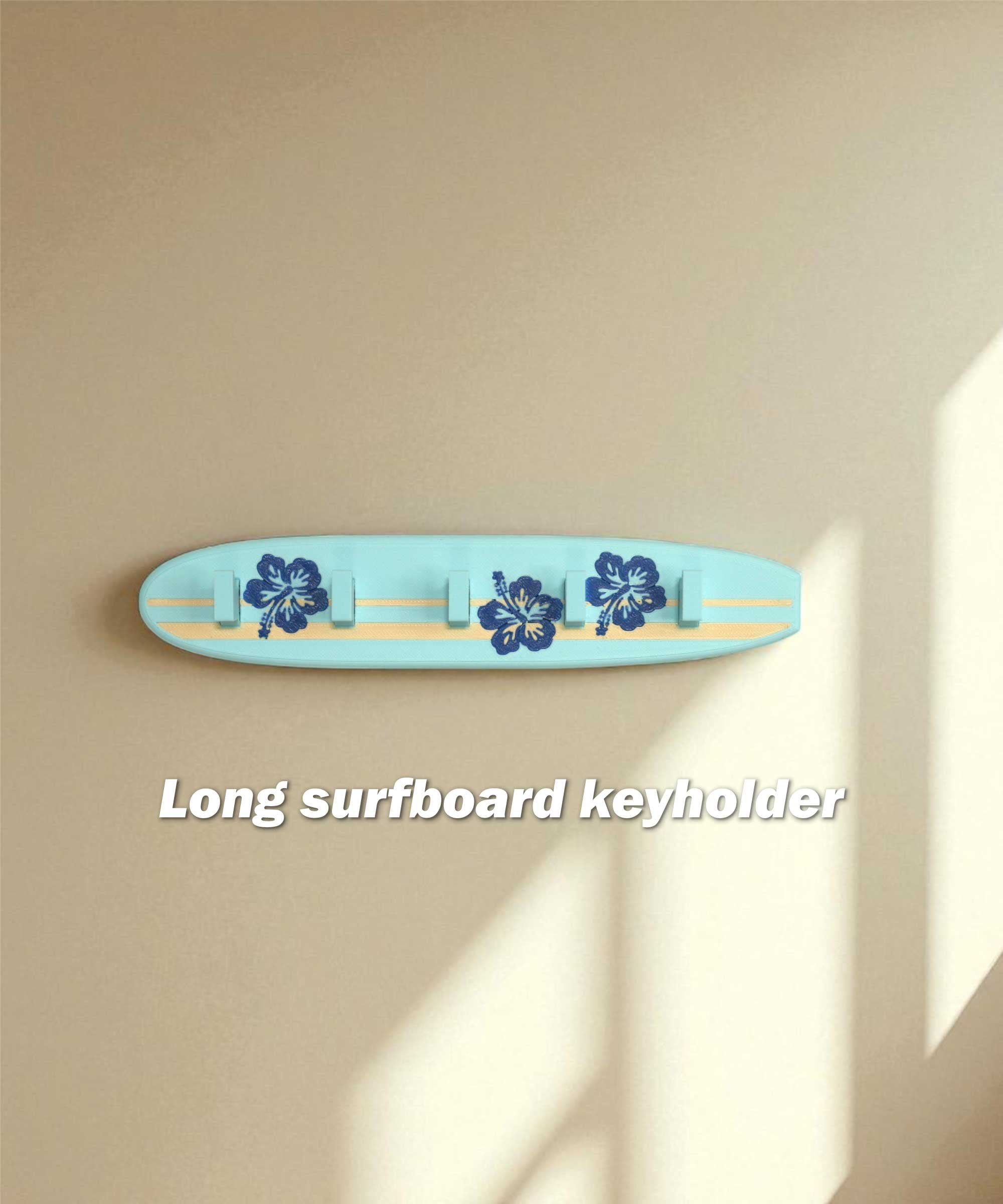 HibiKey - Surfboard Key Holder 3d model