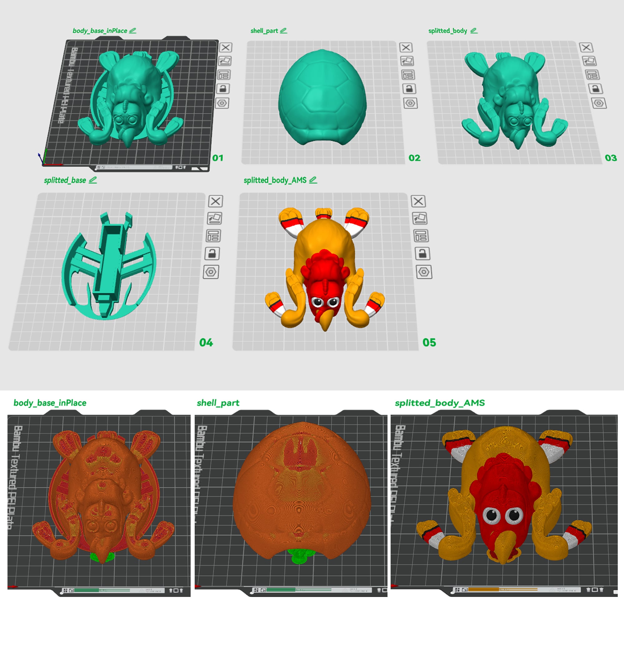 Hiding Turkey Turtle 3d model