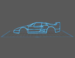 Ferrari - F40 Wall Art 3d model