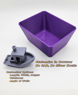 Customizable Minimalist Bin 3d model