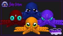 Baby Octopus - Articulated Octopus 3d model