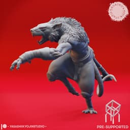 Wererat Pack - Tabletop Miniatures (Pre-Supported) 3d model